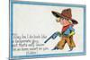 Comic Cartoon - Desperate Cowboy Sweet on You-Lantern Press-Mounted Art Print