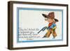 Comic Cartoon - Desperate Cowboy Sweet on You-Lantern Press-Framed Art Print