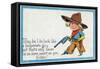 Comic Cartoon - Desperate Cowboy Sweet on You-Lantern Press-Framed Stretched Canvas