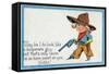 Comic Cartoon - Desperate Cowboy Sweet on You-Lantern Press-Framed Stretched Canvas