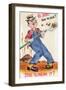 Comic Cartoon - Hi Jerk, Still Slinging It; Man Shoveling Poo-Lantern Press-Framed Art Print