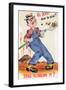 Comic Cartoon - Hi Jerk, Still Slinging It; Man Shoveling Poo-Lantern Press-Framed Art Print