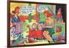 Comic Cartoon - Hillbillies; Mom Asking Daughter if the Travelin' Salesman Would Write-Lantern Press-Framed Art Print