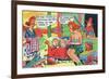 Comic Cartoon - Hillbillies; Mom Asking Daughter if the Travelin' Salesman Would Write-Lantern Press-Framed Premium Giclee Print