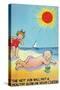 Comic Cartoon - Hot Sun Putting Healthy Glow on Cheeks-Lantern Press-Stretched Canvas