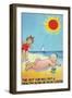 Comic Cartoon - Hot Sun Putting Healthy Glow on Cheeks-Lantern Press-Framed Art Print