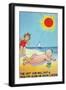 Comic Cartoon - Hot Sun Putting Healthy Glow on Cheeks-Lantern Press-Framed Art Print