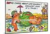 Comic Cartoon - Large Lady Doesn't Need Lifeguards, She Won't Sink-Lantern Press-Mounted Art Print