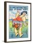 Comic Cartoon - Large Lady Just Getting the Feel; Crab Pinching Butt-Lantern Press-Framed Art Print