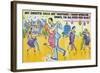 Comic Cartoon - Man Says He's Called Mustard Cause When Dancing, He's All over the Dogs-Lantern Press-Framed Art Print