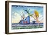 Comic Cartoon - Mermaid Hits Sailor as She Jumps-Lantern Press-Framed Art Print