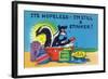 Comic Cartoon - Skunk Bathing; It's Hopeless, I'm Still a Stinker-Lantern Press-Framed Art Print