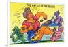 Comic Cartoon - The Battle of the Bulge; Woman Eating Snacks-Lantern Press-Framed Art Print