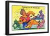 Comic Cartoon - The Battle of the Bulge; Woman Eating Snacks-Lantern Press-Framed Art Print