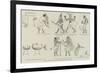 Comic Frieze from Mr Flinders Petrie's Egyptian Discoveries-null-Framed Premium Giclee Print