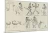 Comic Frieze from Mr Flinders Petrie's Egyptian Discoveries-null-Mounted Premium Giclee Print