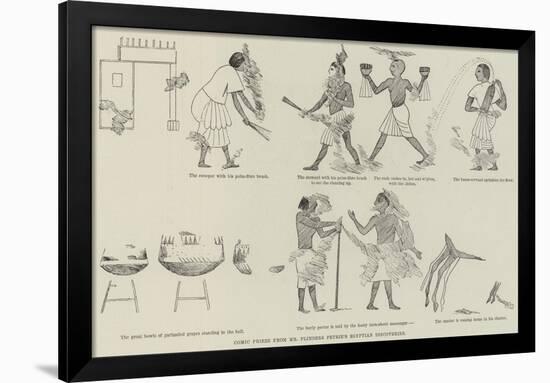 Comic Frieze from Mr Flinders Petrie's Egyptian Discoveries-null-Framed Premium Giclee Print