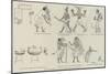 Comic Frieze from Mr Flinders Petrie's Egyptian Discoveries-null-Mounted Premium Giclee Print