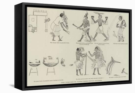 Comic Frieze from Mr Flinders Petrie's Egyptian Discoveries-null-Framed Stretched Canvas