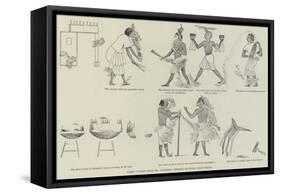 Comic Frieze from Mr Flinders Petrie's Egyptian Discoveries-null-Framed Stretched Canvas