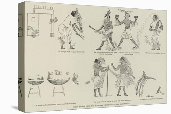 Comic Frieze from Mr Flinders Petrie's Egyptian Discoveries-null-Stretched Canvas