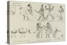 Comic Frieze from Mr Flinders Petrie's Egyptian Discoveries-null-Stretched Canvas