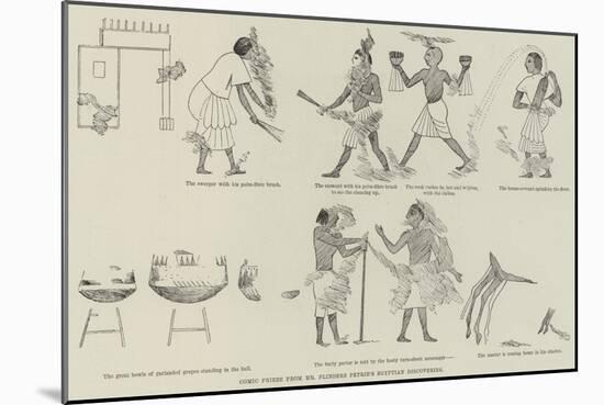 Comic Frieze from Mr Flinders Petrie's Egyptian Discoveries-null-Mounted Giclee Print