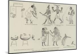 Comic Frieze from Mr Flinders Petrie's Egyptian Discoveries-null-Mounted Giclee Print