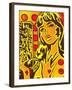 Comic Girl-Abstract Graffiti-Framed Giclee Print