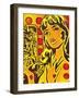 Comic Girl-Abstract Graffiti-Framed Giclee Print