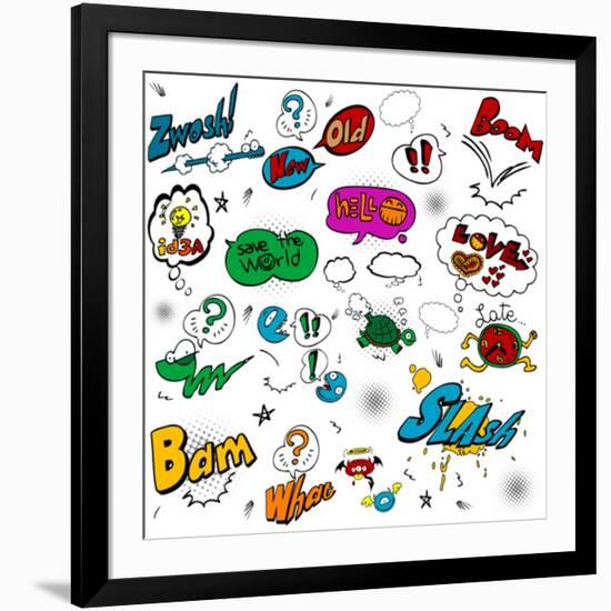 Comic Illustration-bspmaxx-Framed Art Print