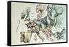 Comic Map of Europe by Frederick Rose, c.1870-null-Framed Stretched Canvas