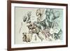 Comic Map of Europe by Frederick Rose, c.1870-null-Framed Giclee Print