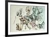 Comic Map of Europe by Frederick Rose, c.1870-null-Framed Giclee Print