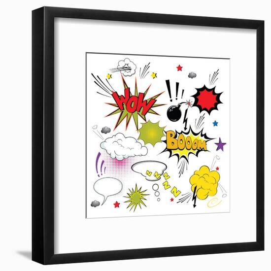 Comic Speech Bubbles-Agan-Framed Art Print