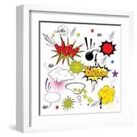 Comic Speech Bubbles-Agan-Framed Art Print