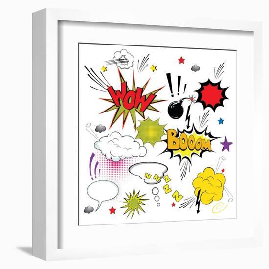 Comic Speech Bubbles-Agan-Framed Art Print