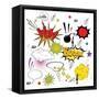 Comic Speech Bubbles-Agan-Framed Stretched Canvas