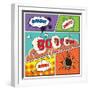 Comic Speech Bubbles-Macrovector-Framed Art Print