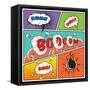 Comic Speech Bubbles-Macrovector-Framed Stretched Canvas