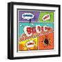 Comic Speech Bubbles-Macrovector-Framed Art Print