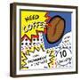 Comic Stripes of Coffee Drink-neens-Framed Art Print