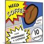 Comic Stripes of Coffee Drink-neens-Mounted Art Print