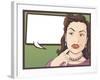 Comic Style Confused Housewife-jorgenmac-Framed Art Print