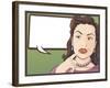 Comic Style Confused Housewife-jorgenmac-Framed Art Print