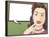 Comic Style Confused Housewife-jorgenmac-Stretched Canvas