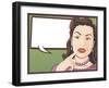 Comic Style Confused Housewife-jorgenmac-Framed Art Print