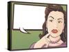 Comic Style Confused Housewife-jorgenmac-Stretched Canvas