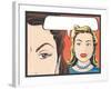 Comic Style Women Gossiping-jorgenmac-Framed Art Print