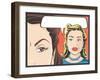 Comic Style Women Gossiping-jorgenmac-Framed Art Print